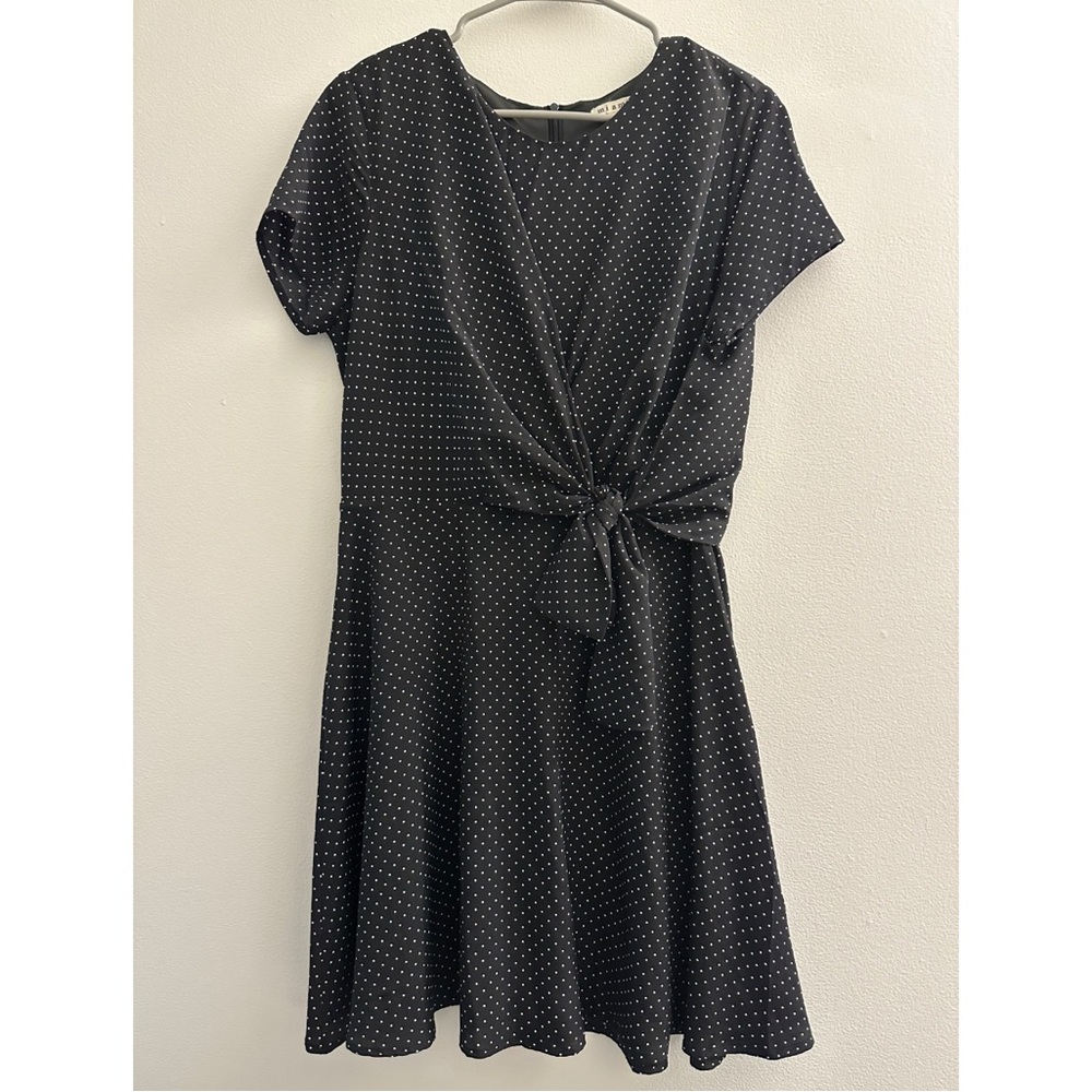 Miami Black Dress with White Dots